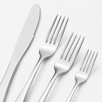 Ensemble d'ustensiles de table en acier inoxydable de qualité 410, poli miroir, réutilisable pour les hôtels, les restaurants, la restauration, vente en gros