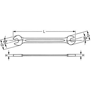 ประแจกรามเปิดแบบปลายคู่00350660982 Heyco ขนาด AF - Product Image 2