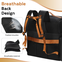 Sac à dos de coiffeur portable Relavel, tendance, avec fermeture éclair, personnalisé, noir, en nylon, pour voyage, cosmétiques, organisateur de salon de coiffure