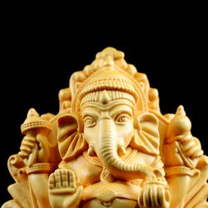 Vendita รูปปั้นพระพิฆเนศสำหรับตกแต่งบ้าน,รูปปั้นไม้แกะสลักรูปปั้นพระพิฆเนศ - Product Image 4