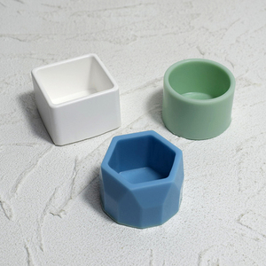 Résine Succulent <span class=keywords><strong>Pot</strong></span> Moule Hexagone Rond DIY Cented Bougeoir Moule Pots De Fleurs Moule En Silicone - Product Image 5