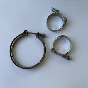 Collier de serrage en T en acier inoxydable réglable, colliers de serrage en T pour tuyau hydraulique en silicone, collier de serrage à boulon unique robuste - Product Image 1