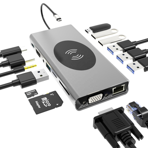 BASIX Bộ Chuyển Đổi Đa Năng 15 Trong 1 <span class=keywords><strong>Hub</strong></span> Sang USB 3.0 4K Bộ Chuyển Đổi Nguồn RJ45 Loại <span class=keywords><strong>C</strong></span> <span class=keywords><strong>Hub</strong></span> Cho MacBook Trạm Sạ<span class=keywords><strong>c</strong></span> Usb Loại A - Product Image 1