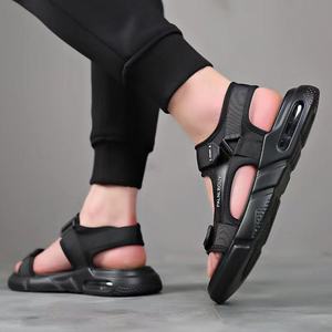 Paulbouy Men's Air Cushion <b>Sandals</b> Black Size 38-44 Breathable Sport Casual Non-slip Thick Sole Open Toe Summer Beach <b>Sandals</b> - Product Image 4