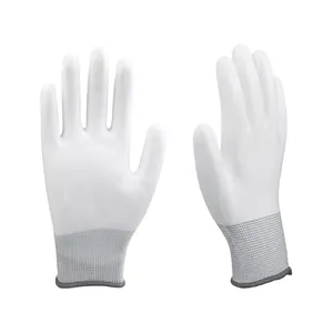 Wholesale Private Label Work Gloves Heavy Duty Leather Polyester Safety Glove