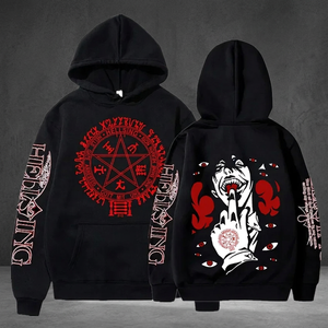 เสื้อฮู้ดลายการ์ตูนอนิเมะ Hellsing สำหรับฤดูหนาว พิมพ์ลายมังงะ สไตล์ฮาราจูกุ สตรีทแวร์ ฮิปฮอป ยูนิเซ็กส์ ผ้าฝ้าย 100% เป็นมิตรกับสิ่งแวดล้อม - Product Image 3