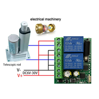 Interrupteur de télécommande sans fil RF 433 MHz, relais 6-30 V / 85-250 V, 10 A, module récepteur 2 canaux pour garage/portail