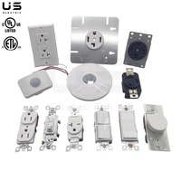 UL listelenen 15 Amp 125 Volt in-duvar priz 3 Prong elektrik soketi beyaz duvar Outlet dubleks priz elektrik prizi
