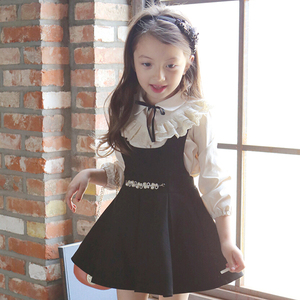 Korea Kids Wear Cotton Patiyala Girls Chinese Boutique Backless <b>Halter</b> Autumn <b>Satin</b> Knee-Length Children Dress - Product Image 5
