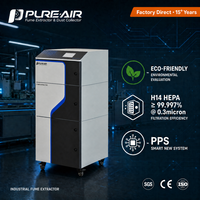 PURE-AIR PA-FS400 Aspirateur Commercial à Faible Bruit pour Atelier, Dépose de Poussière CO2 pour Routeur à Bois, Gravure Laser Métal et Non-Métal