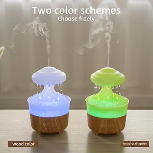 Hujan Suara pelembap udara lampu Led warna-warni hujan bisa penyebar Aroma listrik Smart Water Drop Diffuser