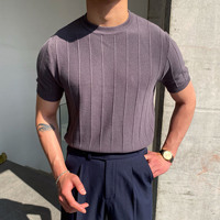 T-shirt pour homme en coton élastique polyester uni blanc viscose de style old money décontracté facile à personnaliser classique de haute qualité