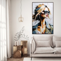 Peinture à l'huile pour femmes, impression d'art populaire, toile murale, cadeau, peintures de portraits, style européen, tableau mural de portrait