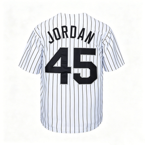 Maillots de baseball rétro pour hommes, version nostalgique, cousus, 45 Michael, S-3XL - Product Image 3