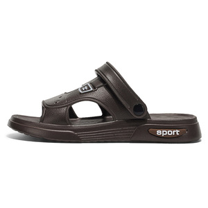 Men's Brown Two-Way Wear Sport <b>Sandals</b>, Non-Slip Adjustable Casual Beach Shoes - Product Image 5
