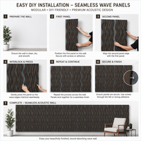 Panneau mural acoustique décoratif de style moderne, lattes en PS combinées avec un support en feutre de fibre de polyester, finition imitation bois