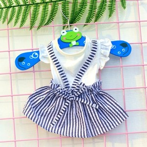 Hermoso Vestido de Verano para Perro, Overol a Rayas, Falda Ligera con Corte Princesa para Cachorros Pequeños - Product Image 3