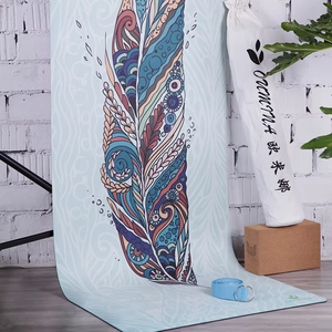 Tapete de Yoga Largo Plegable Antideslizante Ecológico de 2mm de TPE y Goma Suede con Impresión Personalizada, Bordado e Impresión Digital, con Bolsa de Transporte - Product Image 1