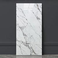 Carrelage en marbre 3D 2440*1220mm Autocollant mural en PVC auto-adhésif Panneau en PVC imitation marbre sur le panneau mural en PVC