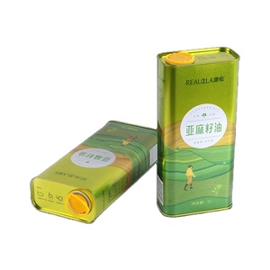 Vente en gros de boîtes de conserve rectangulaires en fer blanc de qualité supérieure, personnalisables, de 0,5L à 5L, de qualité alimentaire, pour l'huile d'olive, l'huile comestible, etc. - Product Image 1