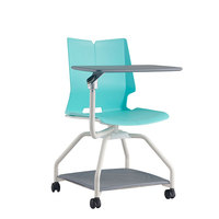 Chaise de formation moderne pour étudiants et personnel, en plastique PP avec tablette intégrée, idéale pour les salles d'école et de bureau