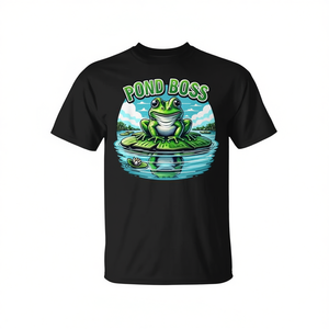 T-shirt mignon pour les amoureux des grenouilles, motif grenouille Lily Pad Pond Boss - Product Image 2