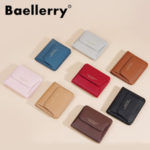 กระเป๋าสตางค์ขนาดเล็กสำหรับผู้หญิงแบรนด์ Baellerry สีแดง พร้อมช่องใส่บัตร ดีไซน์บางทันสมัยสำหรับใช้ในชีวิตประจำวัน - Product Image 4