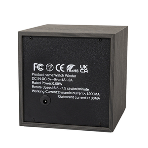 Automatische mechanische horlogewinder met ebbenhouten patroon, houten digitale display en nieuw design kussen. - Product Image 5