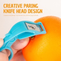 Gloway Outils gadgets de cuisine sûrs multifonctionnels Petit éplucheur de melon et de fruits Anneau de pomme Éplucheur d'orange manuel pour agrumes et poires