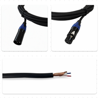 Câble de microphone XLR mâle-femelle OEM RH-X004 avec blindage spiralé, gaine en PVC, conducteur en cuivre sans oxygène