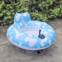 Tapis flottant gonflable électrique à hélice, camouflage bleu et blanc, avec dossier, pour les loisirs en extérieur et la piscine