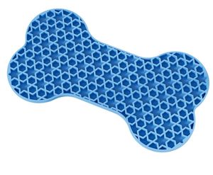 Mangkuk silikon portabel pemberi makan lambat, mangkuk anjing dengan bentuk tulang tidak licin untuk latihan hewan peliharaan mudah dibawa & pengumpan - Product Image 6