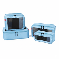 Ensemble organisateur de voyage en nylon léger Cubes d'emballage de grande capacité avec pochettes de rangement multi-tailles