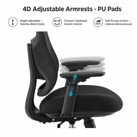 Chaise de bureau ergonomique moderne de haute qualité, réglable, en tissu, pour hôtel et bureau, certifiée BIFMA