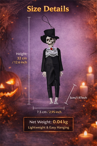 Regalo de Halloween: Esqueleto Colgante de Pareja de Novios - Decoraciones de Novia y Novio para Fiesta de Halloween en Casa Encantada y Decoración Espeluznante - Product Image 5