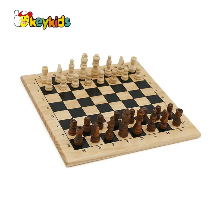 New design children educational wooden international chess W11A053