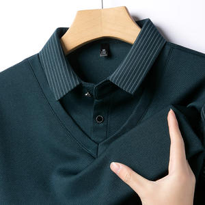 Camicia da <span class=keywords><strong>uomo</strong></span> primavera vacanza tempo libero due <span class=keywords><strong>POLO</strong></span> camicia a maniche lunghe camicia da <span class=keywords><strong>uomo</strong></span> sottile a Base larga - Product Image 2