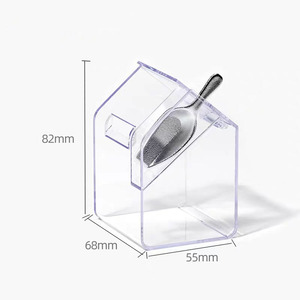 Contenitore per Caramelle in Acrilico di Grado Alimentare, Impilabile, con Paletta e Coperchio, per Bar del Caffè, Alimenti per Animali, Negozio di Caramelle - Product Image 3