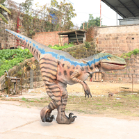 Dinosaures animatroniques mécaniques réalistes personnalisés, Velociraptors pour parcs d'aventure interactifs en intérieur/extérieur, musées, expositions