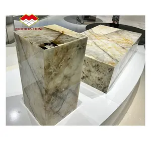 Custom Luxury Natural Stone Polished Pandora Granite TV Bench Quartizite For Villa Design