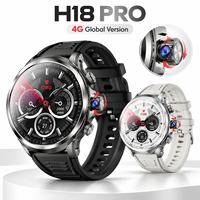 Montre connectée H18 Pro avec insertion de carte 5G, connectivité mondiale, téléchargement d'applications Google, caméra rotative, appels vidéo et photographie