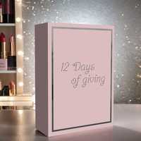 Coffret Cadeau Calendrier de l'Avent Cosmétique Vide Personnalisé, Boîte en Carton Rose Luxe 12 Jours