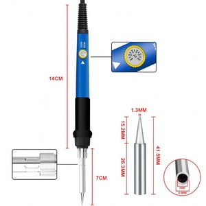 Soldador Eléctrico de Temperatura Ajustable 220V 110V 60W, Estación de Retrabajo de Soldadura, Puntas de Lápiz Térmico, Herramientas de Reparación - Product Image 3