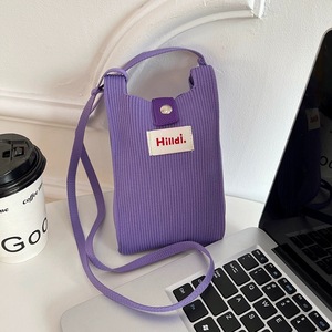 Custodia per Mini telefono lavorata all'uncinetto in maglia tinta unita alla moda <span class=keywords><strong>di</strong></span> primavera prodotti <span class=keywords><strong>di</strong></span> <span class=keywords><strong>tendenza</strong></span> 2024 borsa a tracolla - Product Image 5