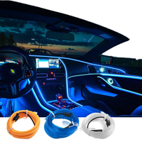 Kit de bande de lumières LED ambiantes en silicone RVB universel 12V pour les voitures BMW Accessoires d'éclairage intérieur de voiture avec emballage de boîte-cadeau