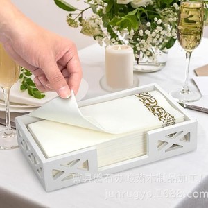 Caja de pañuelos de madera A25126, almacenamiento multiusos para escritorio de oficina y uso doméstico - Product Image 1