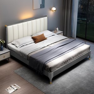 모던 디자인 침실 가구 원목 킹/퀸/더블 사이즈 수납 침대 - Product Image 5