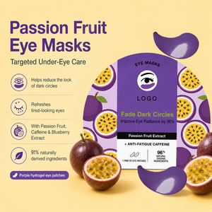 Masques Hydrogel ODM Rafraîchissants pour les Yeux au Fruit de la Passion, Soin Lissant Anti-Cernes et Anti-Rides, à l'Extrait de Caféine, pour Tous Types de Peaux - Product Image 4