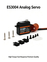 Moteur Servo Analogique EMAX Officiel ES3004 avec Engrenages Métalliques Étanche 3.5kg de Couple pour Voitures, Bateaux, Avions et Robots RC