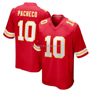 Vente en gros de maillots de football américain cousus pour hommes, Kansas City Chief, rouge # 15 <span class=keywords><strong>Patrick</strong></span> Mahomes # Uniforme de football 87 Travis Kelce - Product Image 6